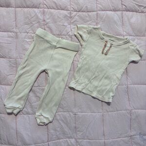 Cream Baby Outfit Set, size 12M